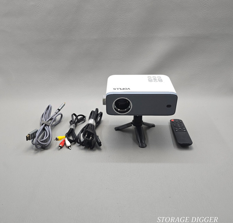 Voplls LCD Mini Home Theater Projector Model N3, with Stand and Remote Control