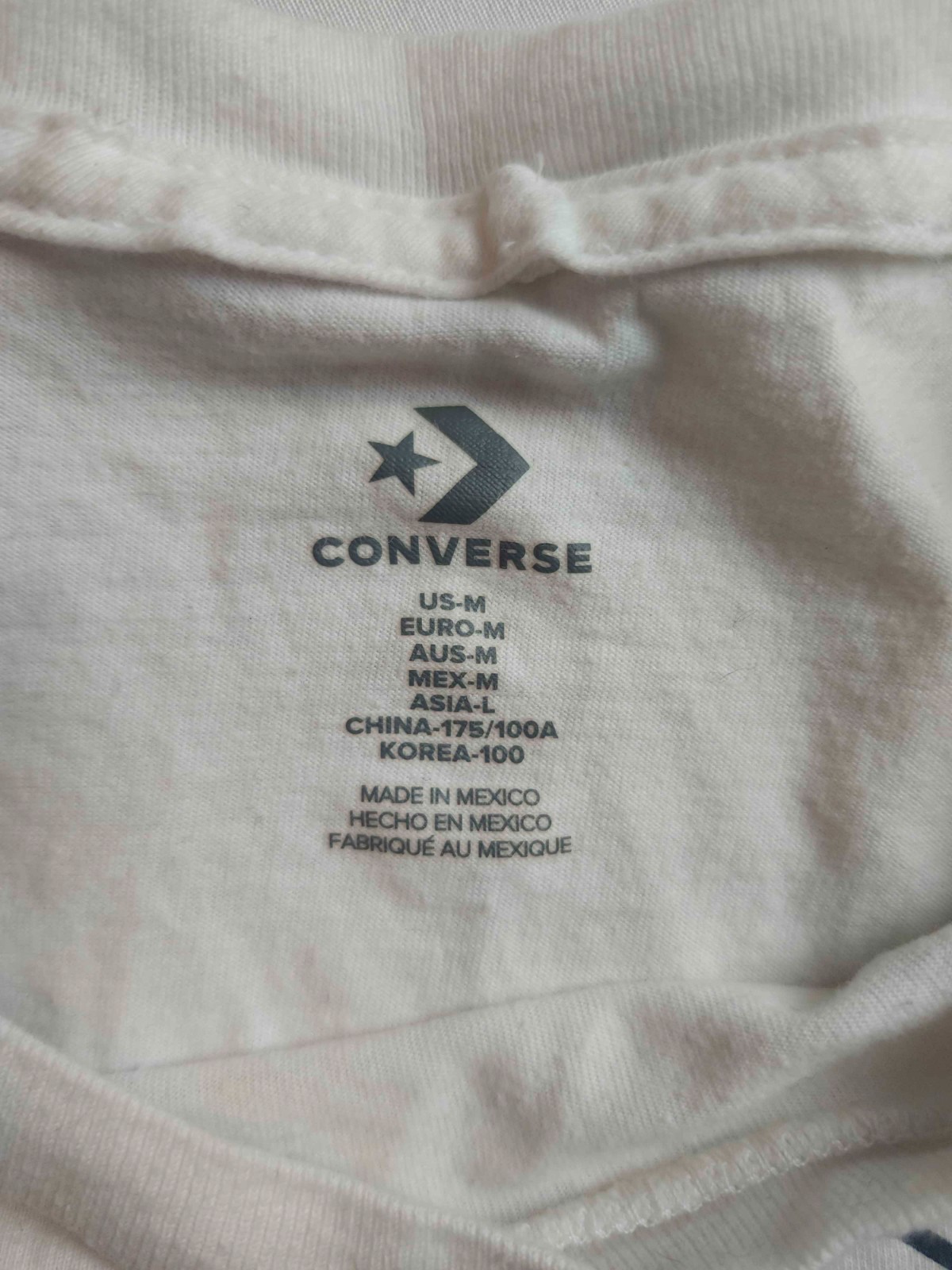 Converse Graphic Shirt Mens Medium White Chuck Taylor All Star Logo Streetwear gallery