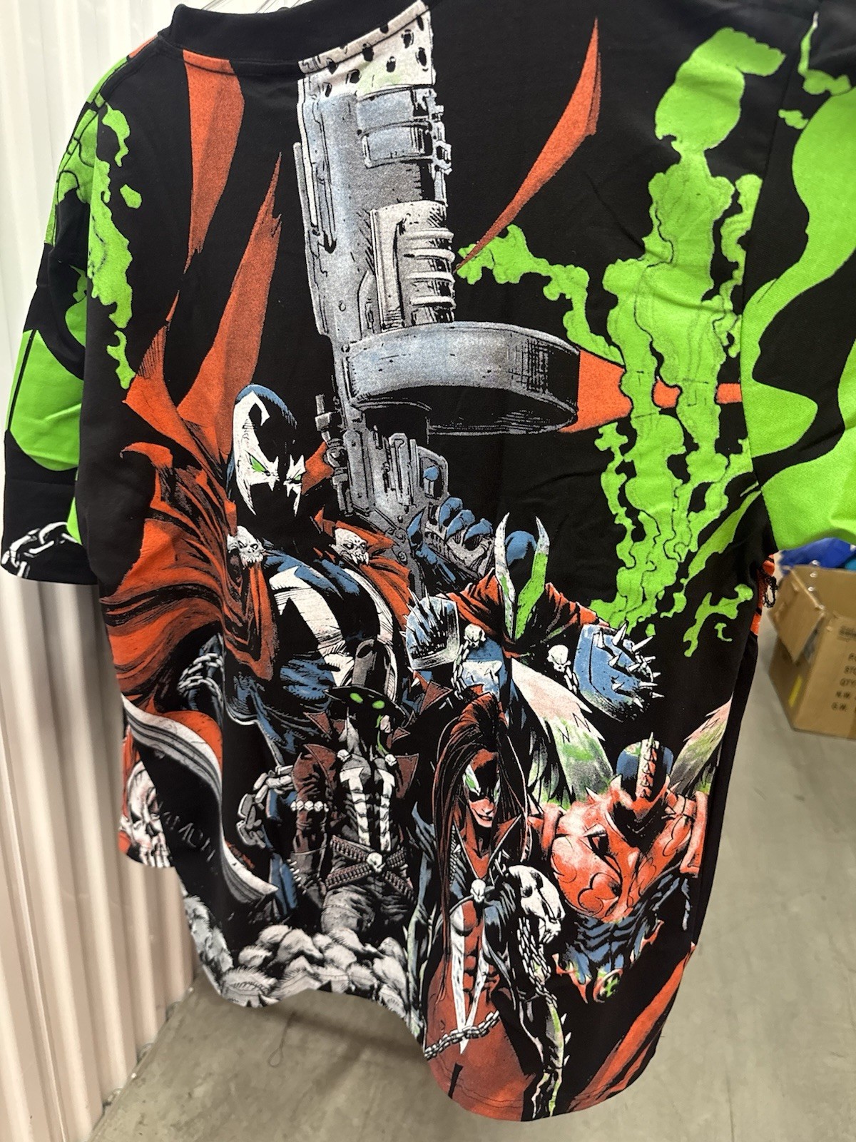 Spawn Modern AOP Black T-shirt Size XL Crown Tag All Over Print Comics gallery