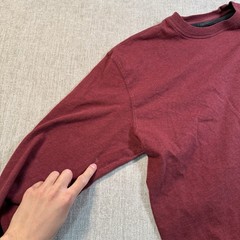 Pendleton Men’s Long Sleeve Deschutes Pocket Tee Size M 100% Cotton Maroon Red