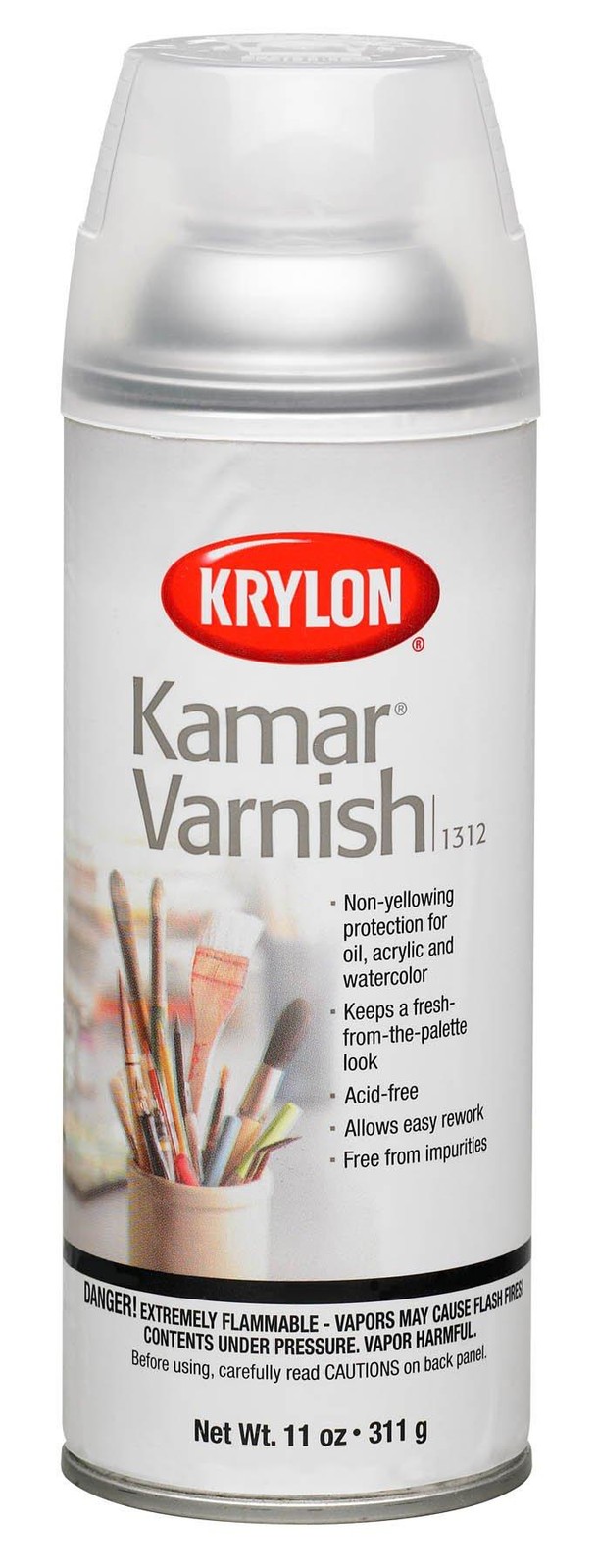 Krylon K01312 11-ounce Kamar Varnish Aerosol 11 Ounce (pack of 1), Matte gallery