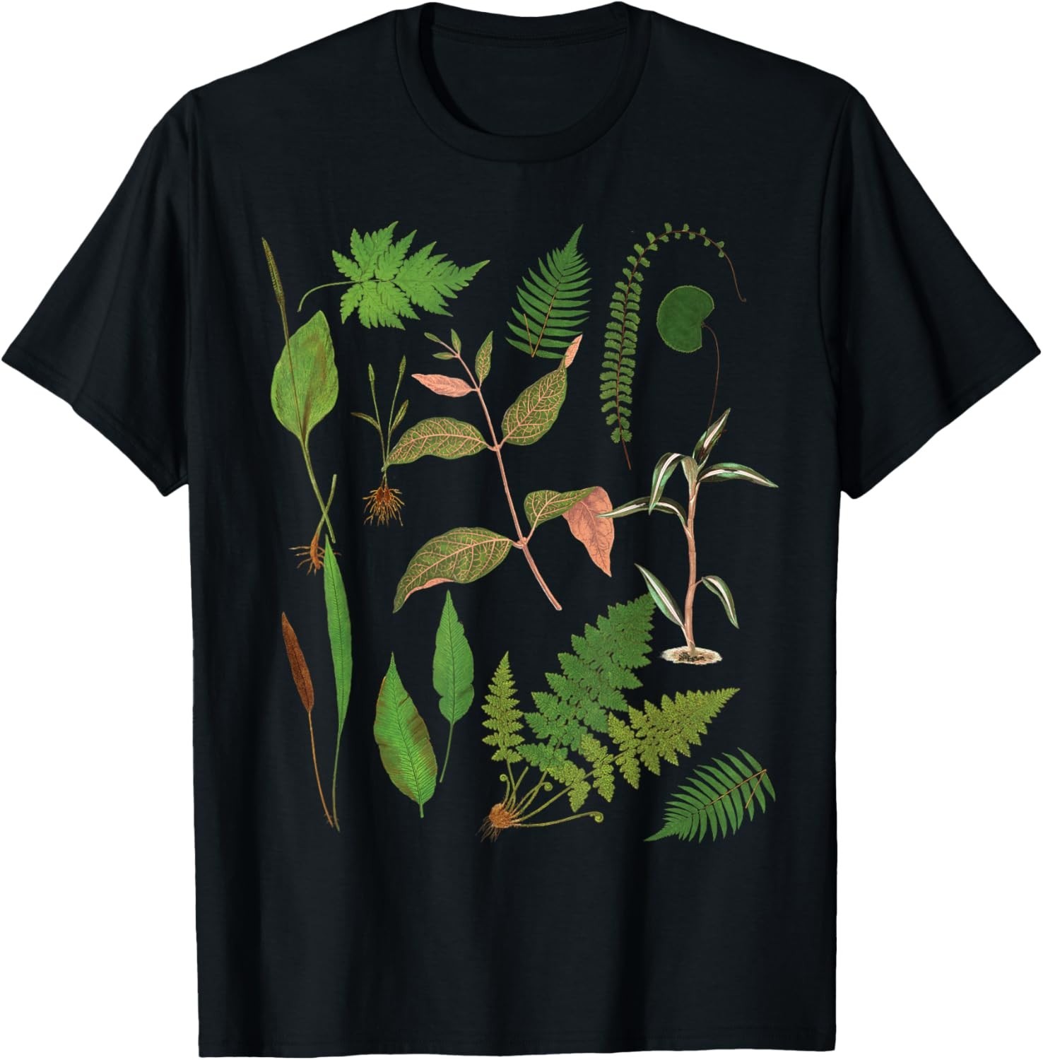 Vintage Botanical Fern Leaf Green Plant Botany Graphic T-Shirt Gift Idea