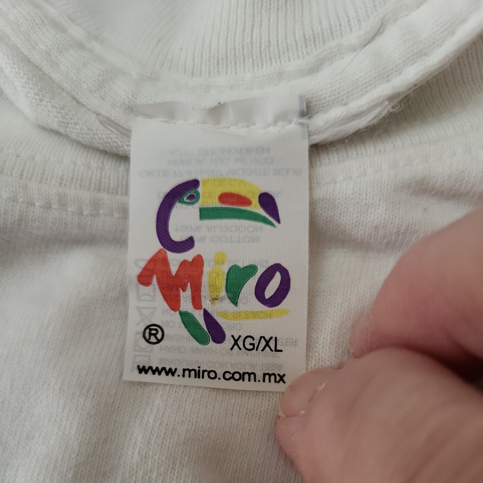 MIRO MEN'S SHIRT WHITE SIZE X-LARGE XL COTTON COZUMEL MEXICO GIVE A MAN A FISH.. gallery