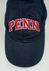 Legacy 92 U Penn Quackers Embroidered Logo Strapback OSFA Blue Cotton Dad Hat