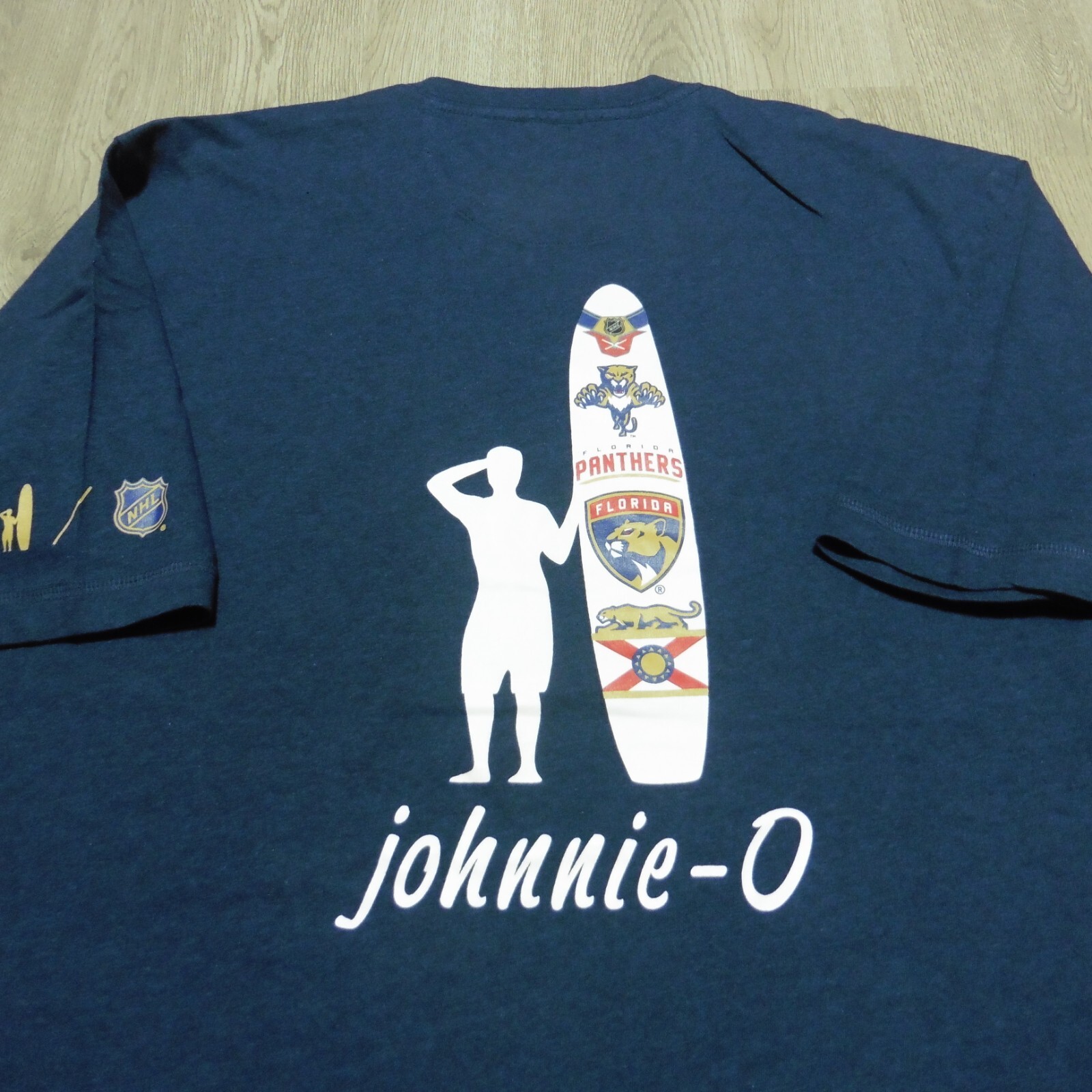 Johnnie-O Men's M Florida Panthers NHL Crew Neck T-Shirt Heather Twilight SS gallery