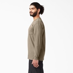 Dickies Long Sleeve Heavyweight Pocket Tee. Dickies Pocket T WL450, Desert Sand