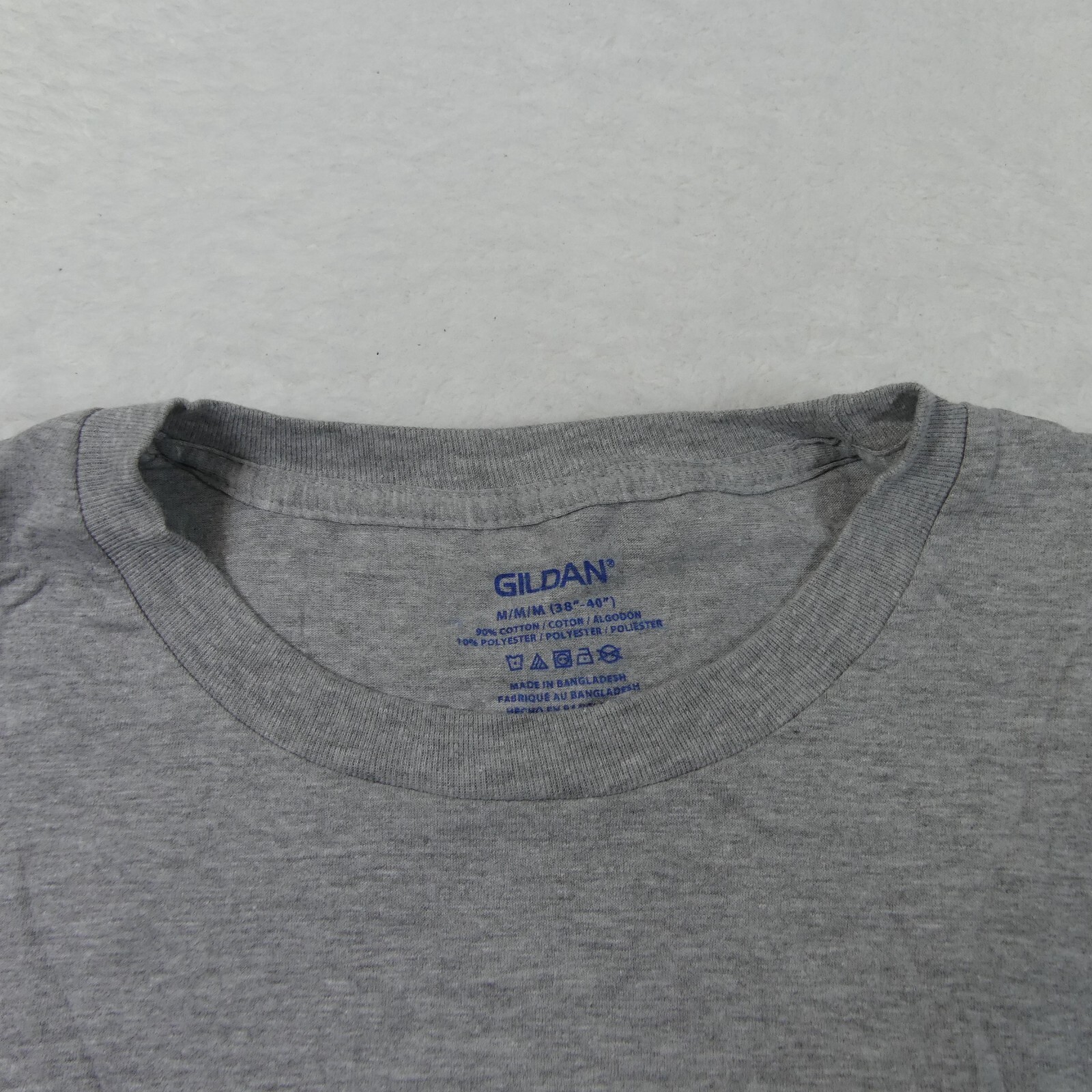 Gildan Shirts Mens Medium 38/40 Black Gray Short Sleeve Cotton Blend Set Of 5 gallery