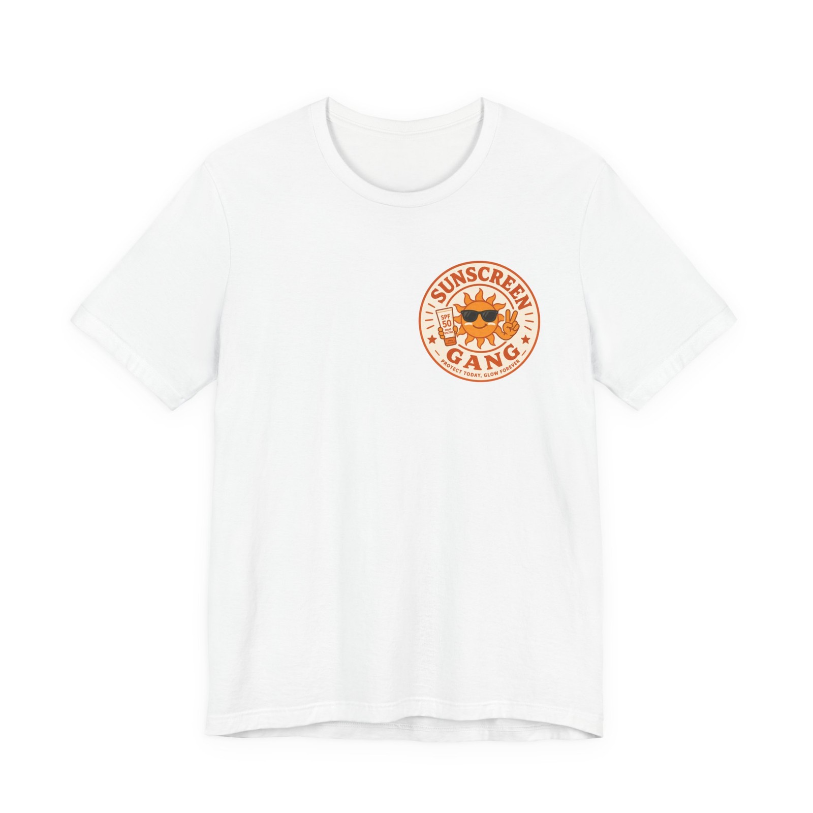 Sunscreen Gang sun with sunglasses T-Shirt | Summer beach vibes