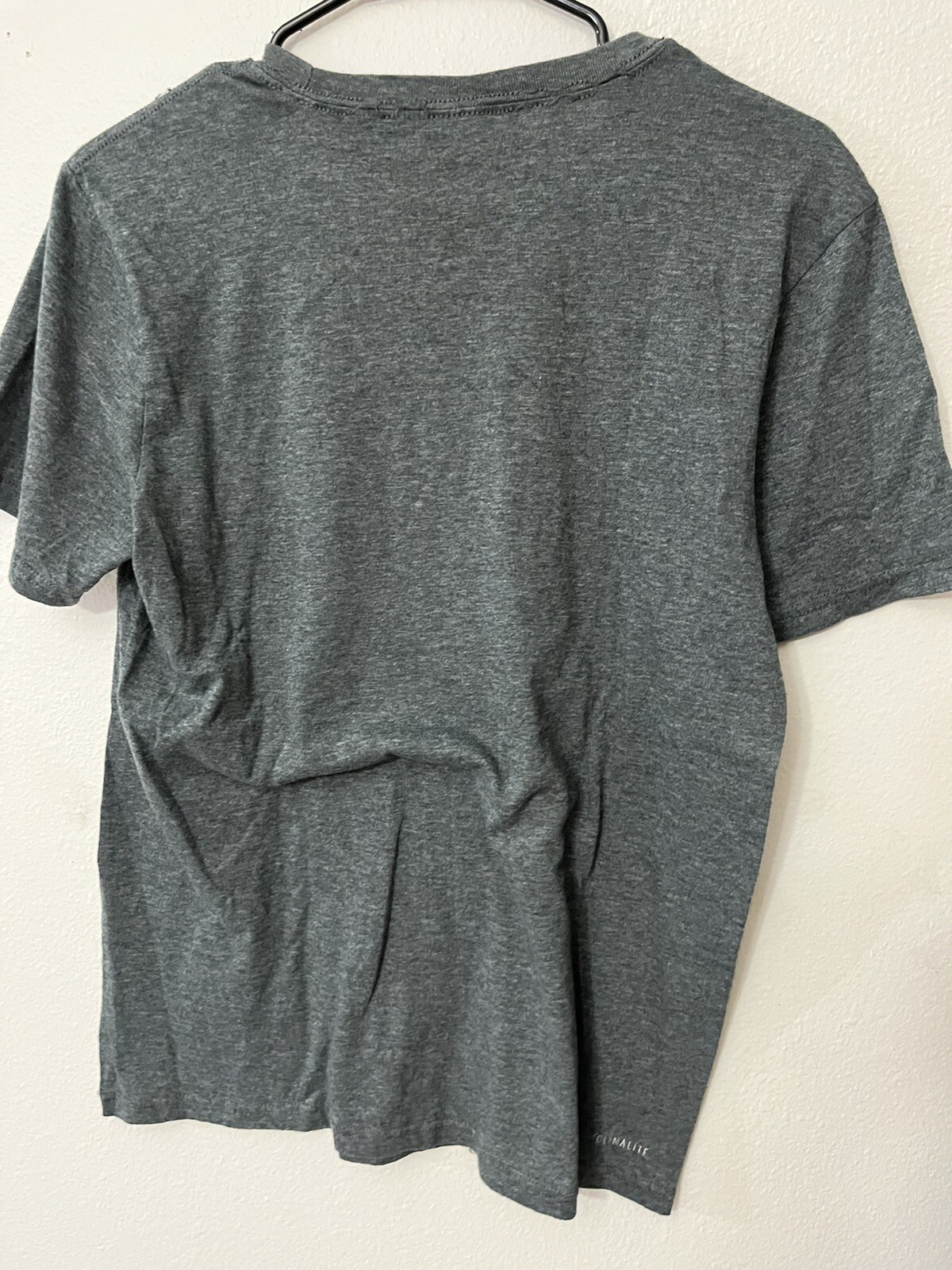 Mens Adidas "The Go-To Tee" Gray W/ Black Logo Short Sleeve Shirt Small gallery