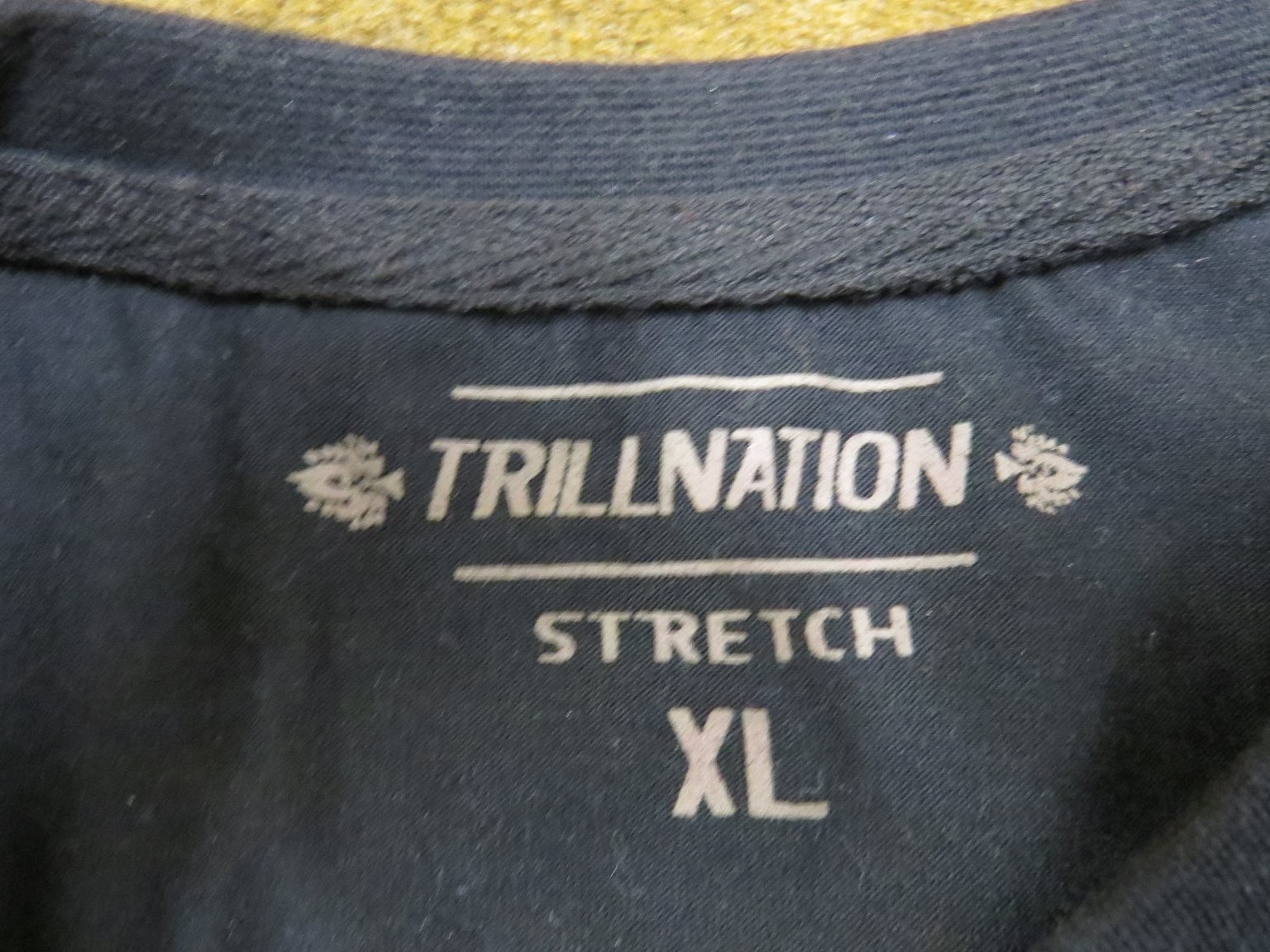 TRILLNATION Men's Gray XL Zipper T-Shirt Asymmetrical Hem Stretch Cotton Blend gallery