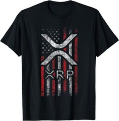 Crypto Currency – XRP Cryptocurrency – American Flag – XRP T-Shirt