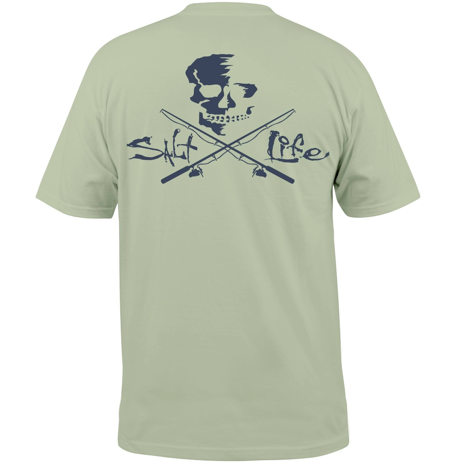 Salt Life Salty Skull Pole 100% Cotton Preshrunk Seafoam M Saltlife NWT gallery