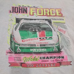 VTG John Force NHRA Drag Racing 1993 Distressed T Shirt Single Stitch XXL