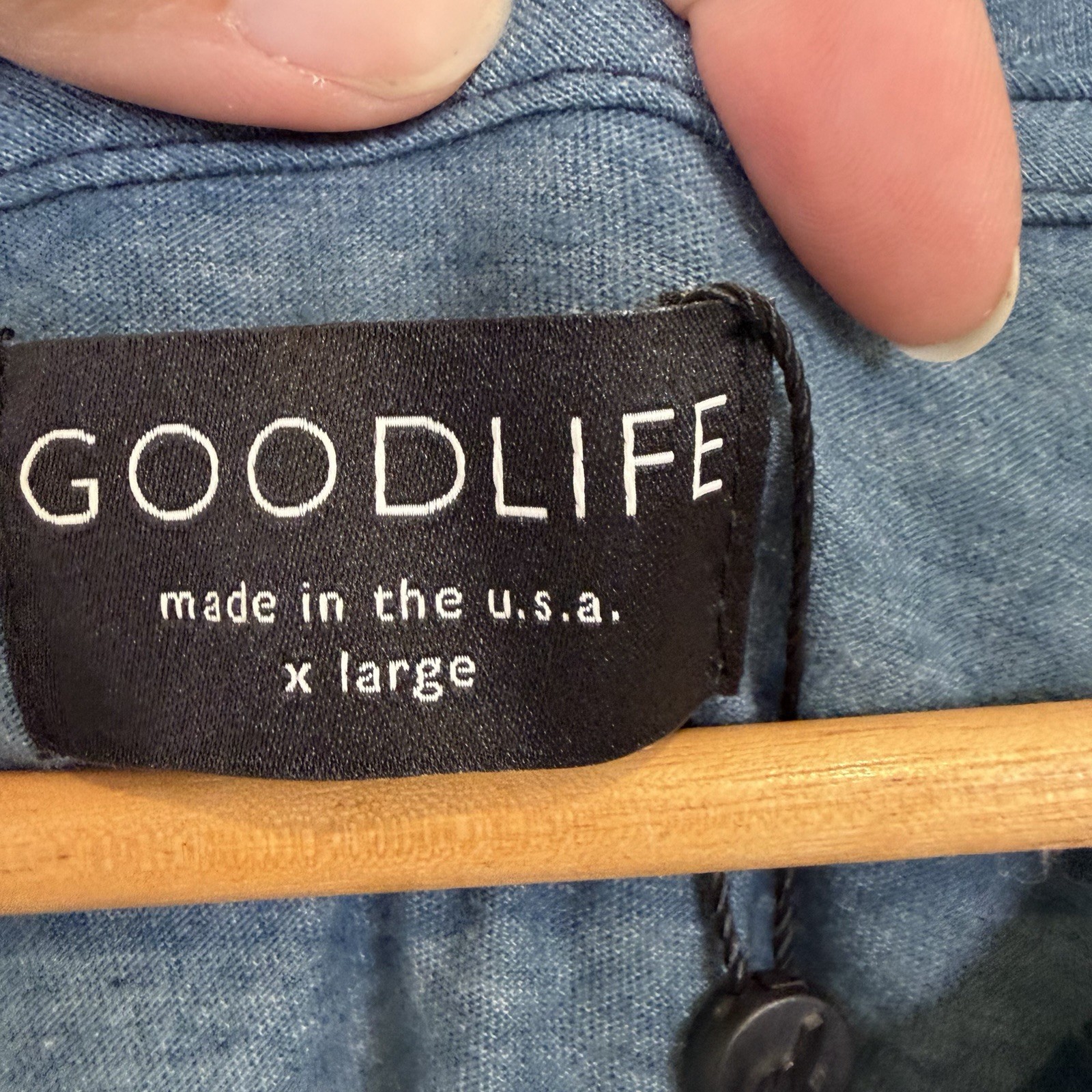 NEW Goodlife Shirt Men’s XL Blue Teal Short Sleeve V-Neck Comfort Heathered gallery