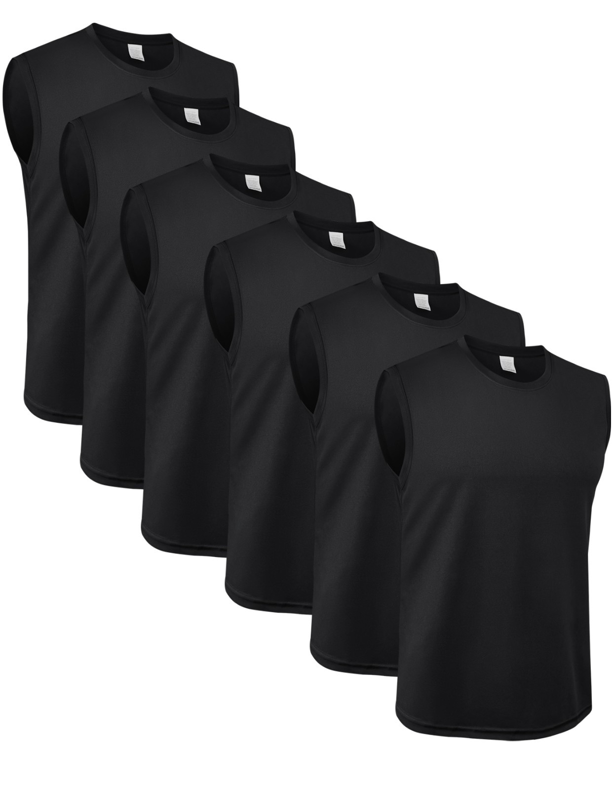 6Pack Mens Quick Dry Sleeveless Shirt Gym Workout Muscle Tee Tank Sports Outdoor gallery