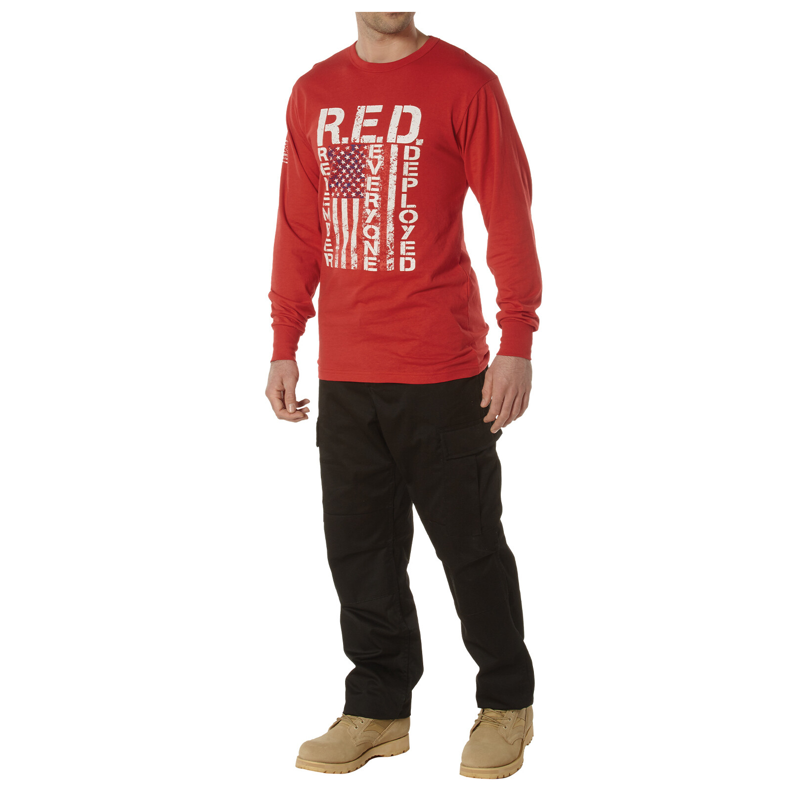 Long Sleeve R.E.D. (Remember Everyone Deployed) Athletic Fit T-Shirt gallery