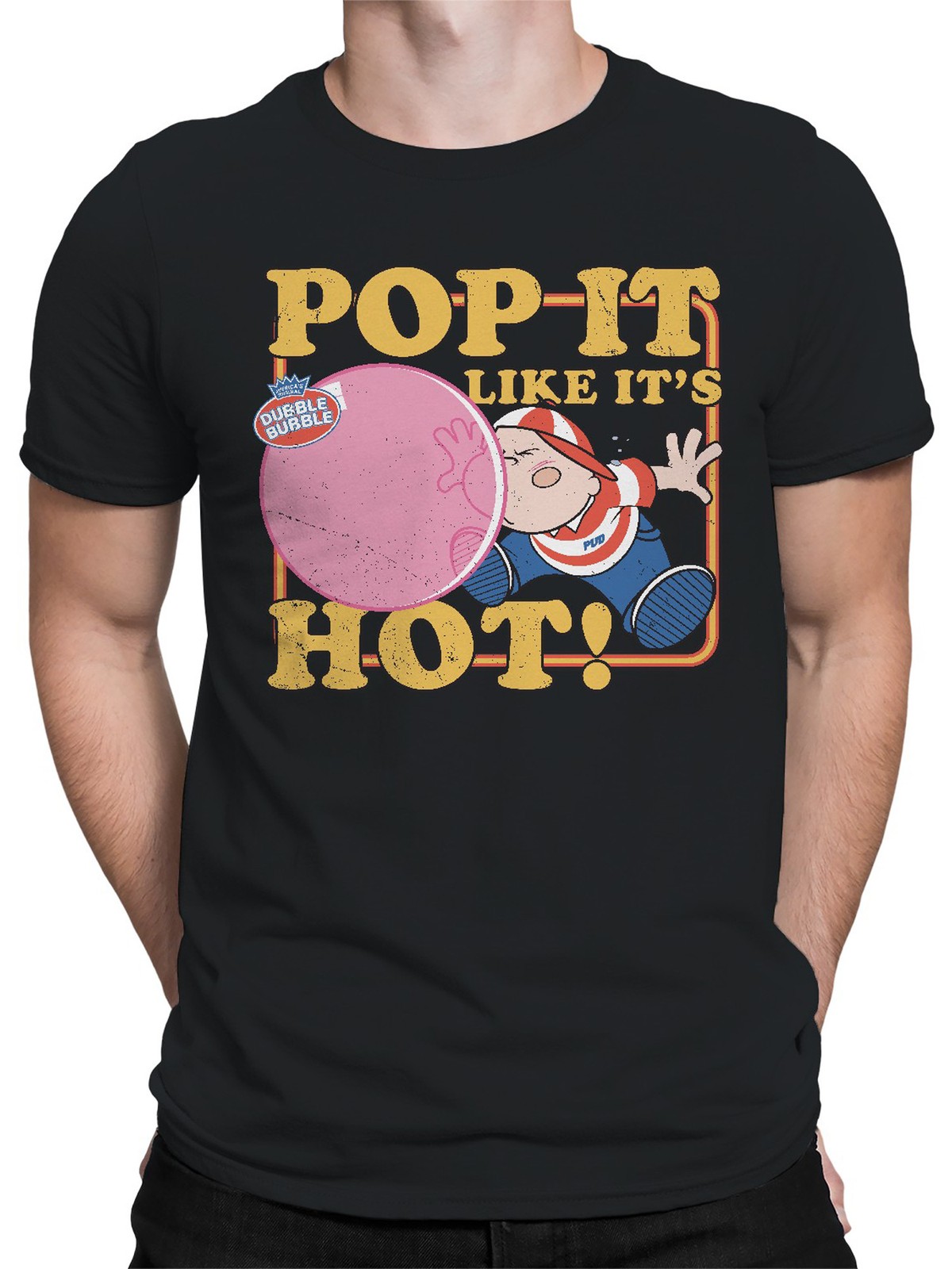 Officially Licensed Dubble Bubble Pop It Like It's Hot Gum Men's T-shirt gallery