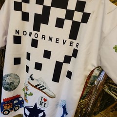 Now Or Never T Shirt Size S. EXTREMELY RARE. SUPER COOL MIX COLOR & PRINT. NEW