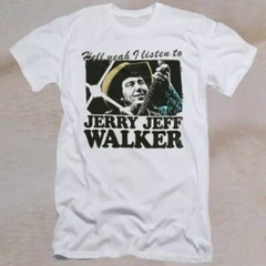 Vintage Jerry Jeff Walker Hell Yeah I Listen To 90s White Full Size T-Shi