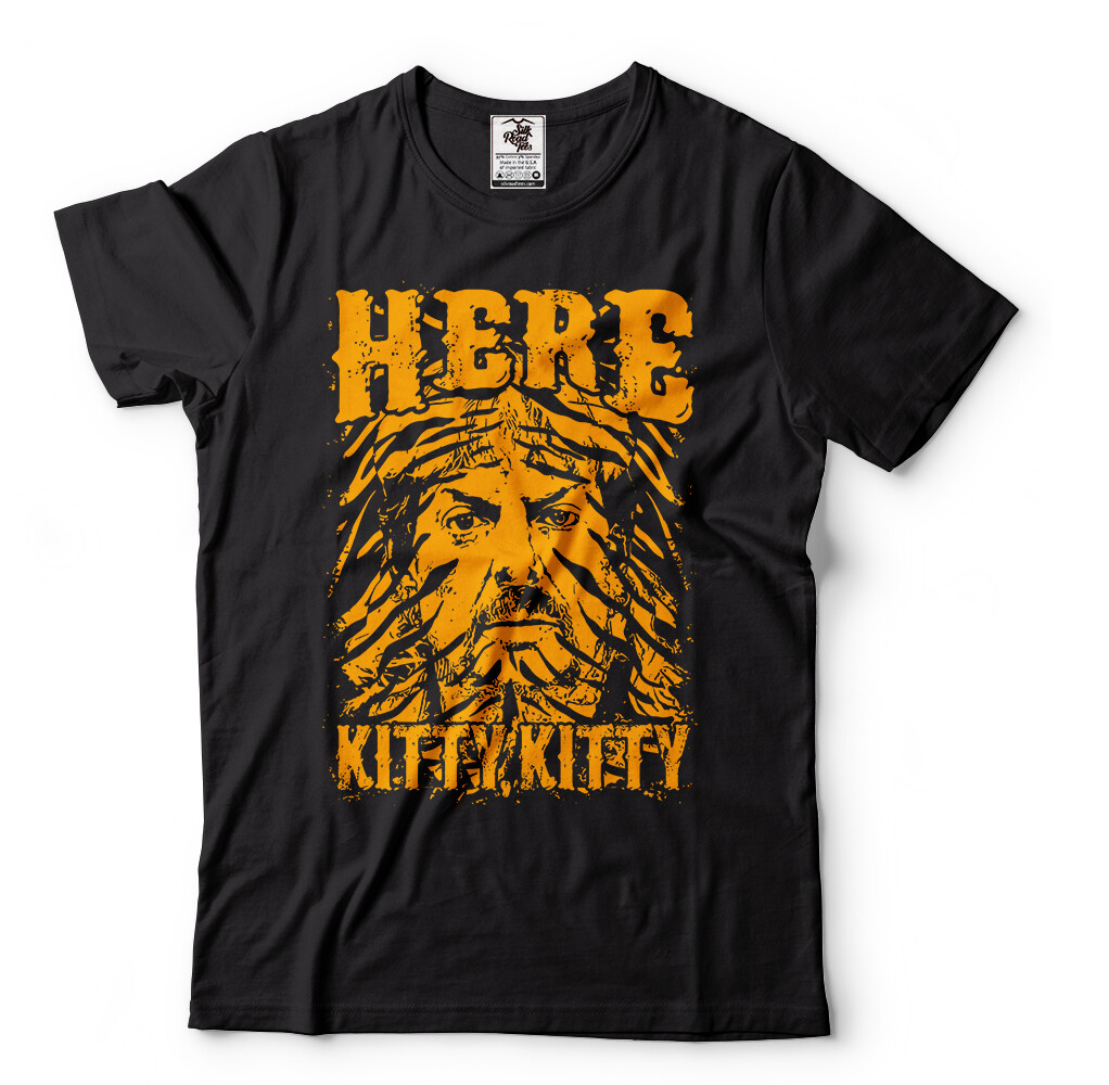 Joe Exotic Here Kitty Kitty Shirt Zoo Keeper Tiger King Mens shirt Popular Tee gallery