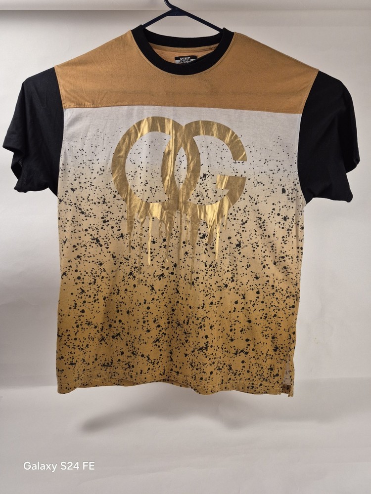 GOLD OG King Men’s 3X Graffiti Design Graphic T-Shirt