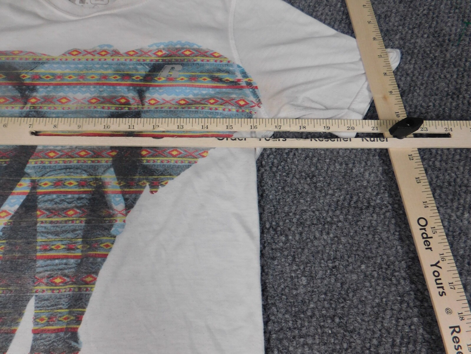 Russell Mens Shirt Small White elephant stretch graphic gallery
