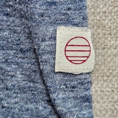 Marine Layer Re-Spun Pocket Tee M/L Blue Heathered Striped Pocket Short Sleeve