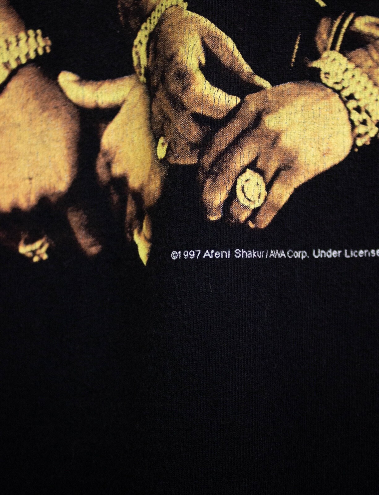 Vintage 2pac 1997 Stop The Violence Rap T Shirt Black XL gallery