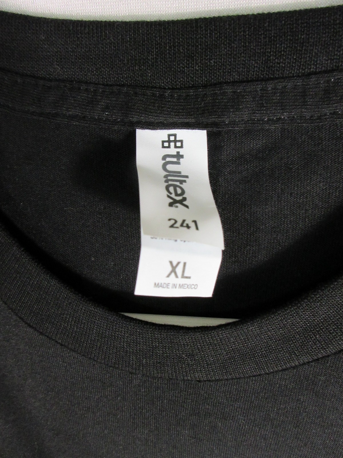 Tultex Mens Pull-On Graphic T-Shirt Crew Neck Short Sleeve Size XL Black gallery