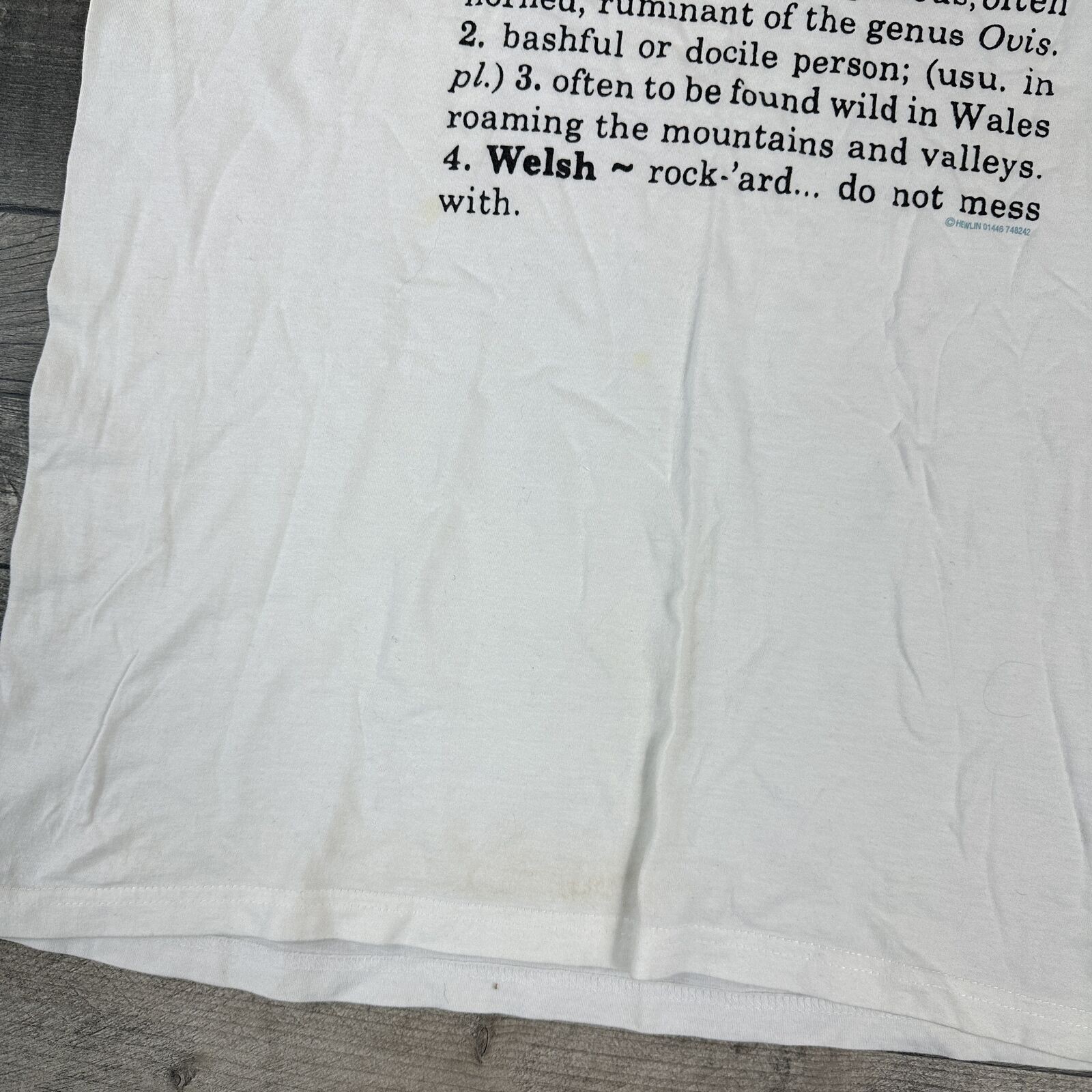Vintage T-Shirt Graphic Print Sheep Wildlife 90s Y2K White Mens Large gallery