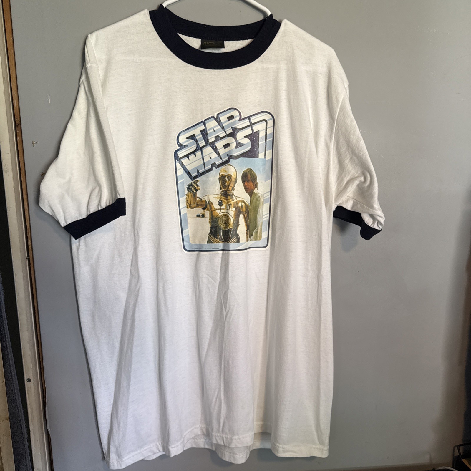 Vintage Changes Star Wars XL Shirt Luke Skywalker & C-3PO 1977 50/50 Cotton Poly gallery