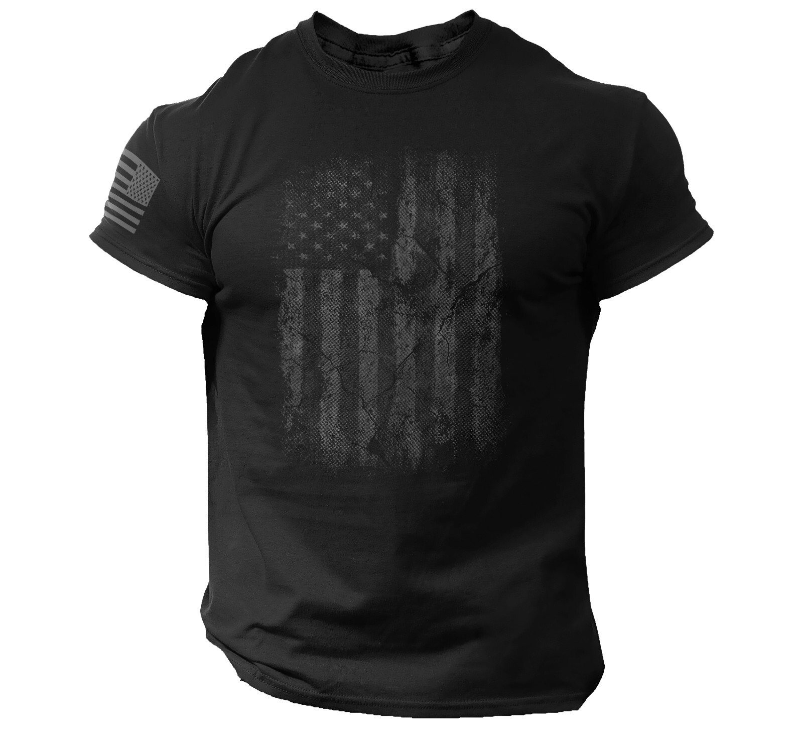 Men's American Flag T-Shirt - Vintage USA Patriotic Tee gallery
