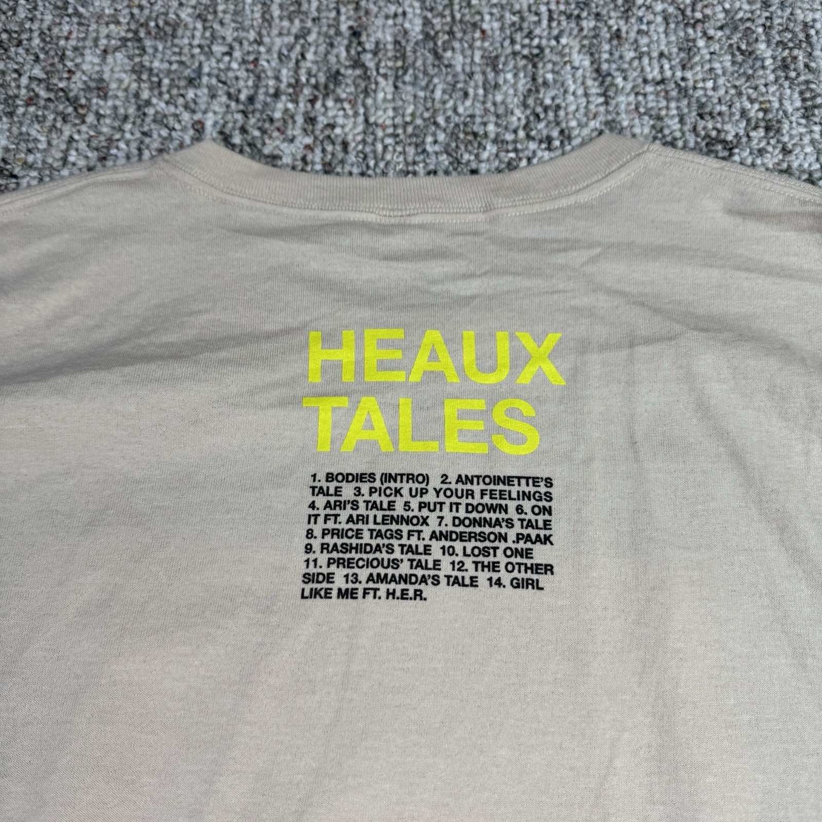 The Thread Shop Shirt Mens XL Jazmine Sullivan Heaux Tales Long Sleeve Beige gallery