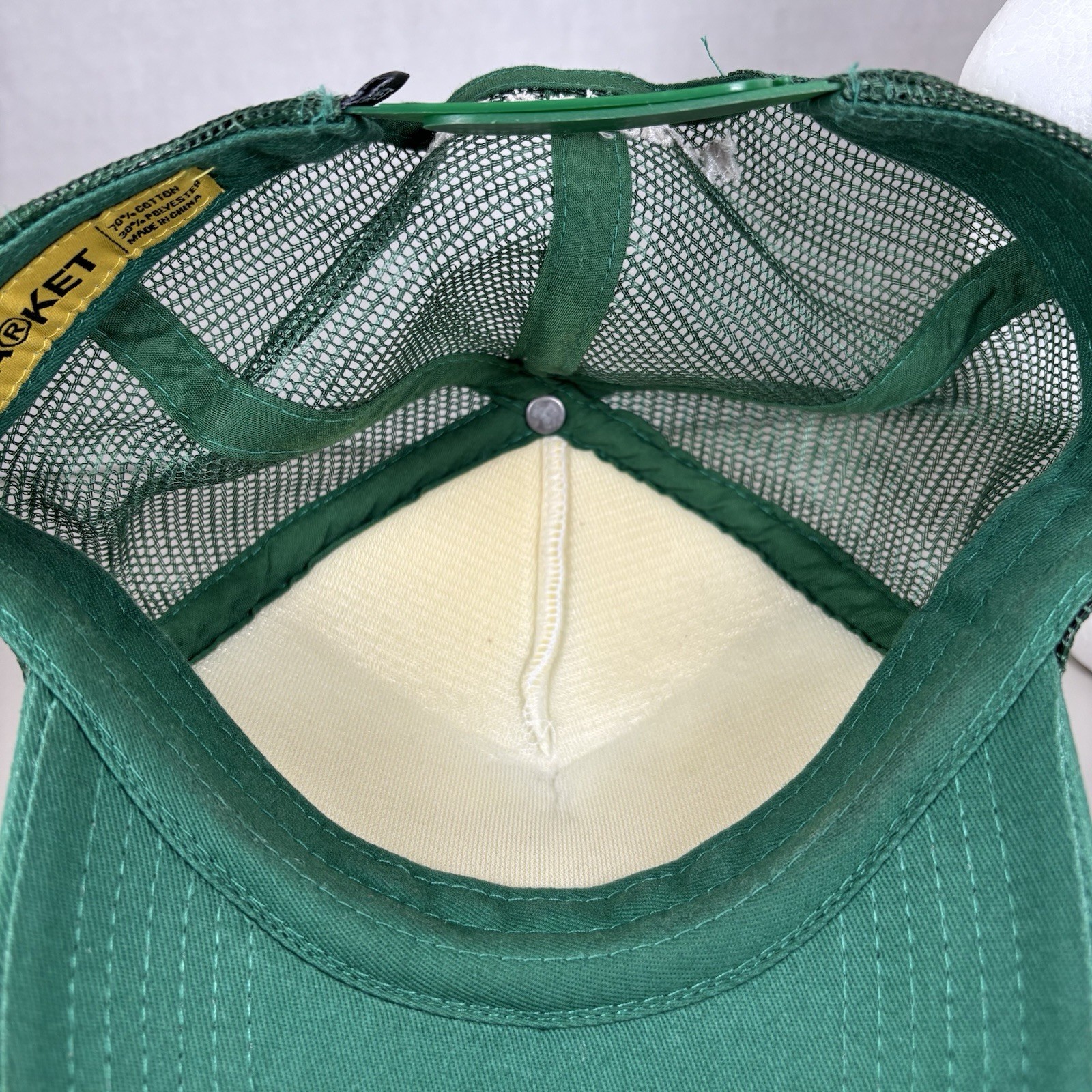 MA®KET Trucker Hat Green White Nurture Yourself Protect Peace Mesh Snapback gallery