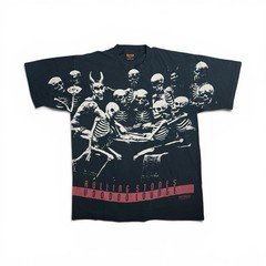 Rolling Stones 1994 Voodoo Lounge Skeleton AOP T-Shirt Black XL Vintage