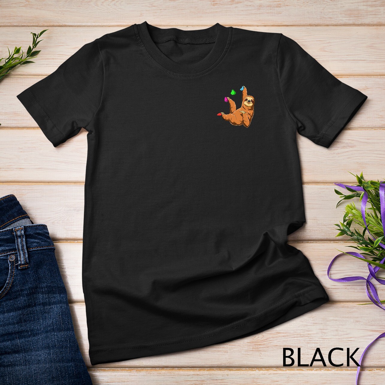 Chilled Sloth - Bouldering and Rock Climbing Gift T-Shirt Unisex T-shirt gallery