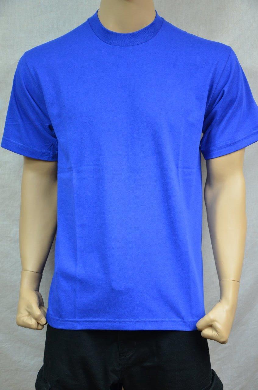 1 NEW PRO5 SUPER HEAVY WEIGHT T-SHIRT ROYAL BLUE TEE PLAIN BLANK COTTON S-7XL