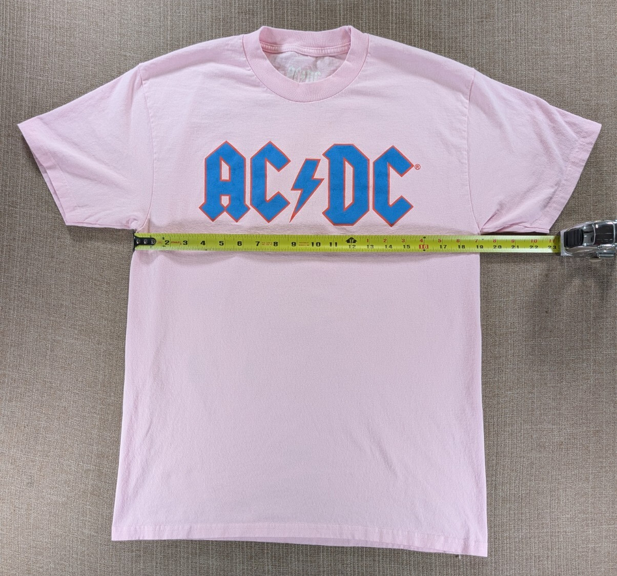 ACDC Mens Rock Band Graphic T-Shirt Medium Pink Short Sleeve gallery
