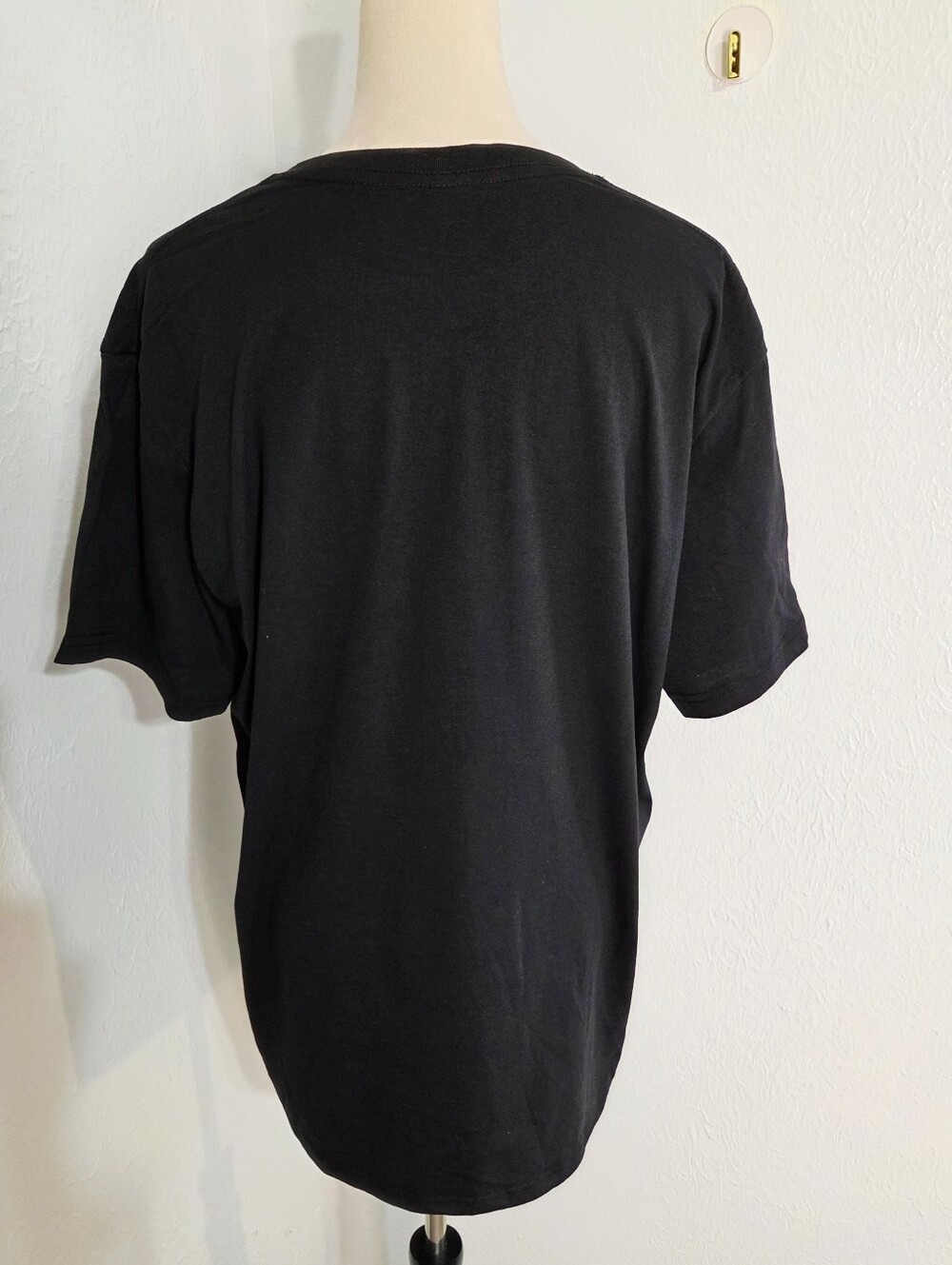 Black Graphic Tee with Colorful Abstract Face, Size XL, NWOT gallery