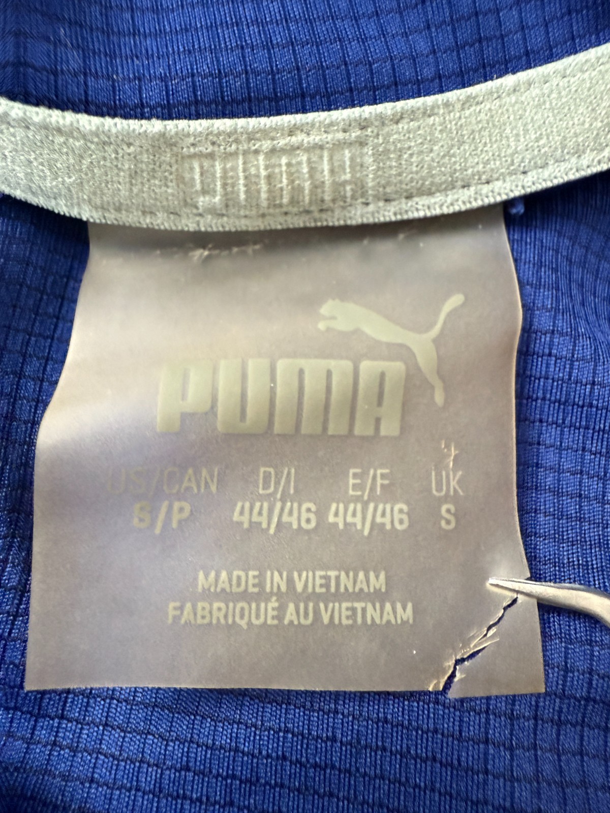 PUMA T-Shirt Small S 34-36 in Blue Polyester Crew Neck Short Sleeve gallery