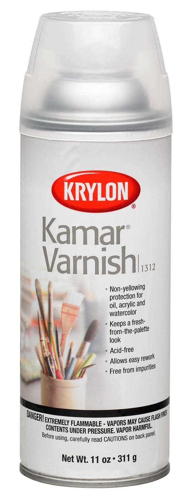 Krylon K01312 11-ounce Kamar Varnish Aerosol 11 Ounce (pack of 1), Matte gallery