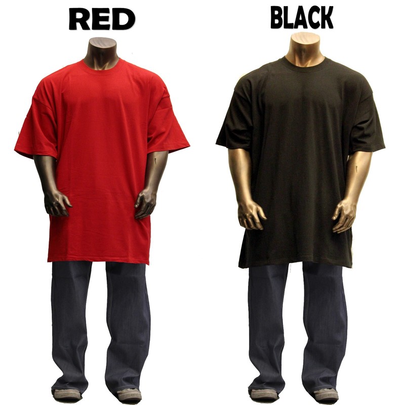 Big and Tall TEE Men Heavy Weight Plain S/S T-shirts Crew Neck Solid 2 pack gallery