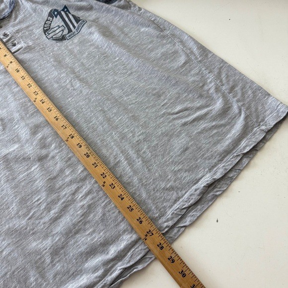HARLEY DAVIDSON Sedona AZ Heather Gray Baseball Sleeve Henley T-Shirt Mens XL gallery