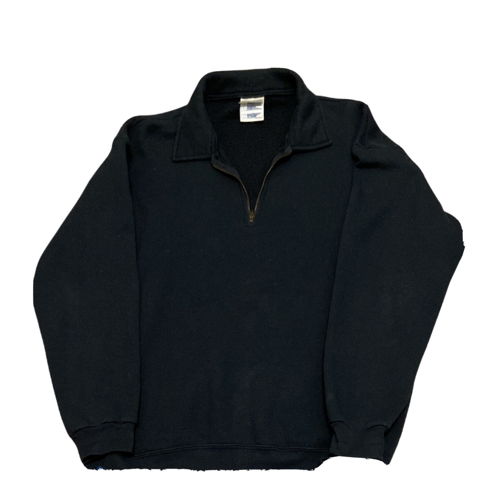 Fruit of Loom Polyster Cotton Black Sweat Shirt Size Large