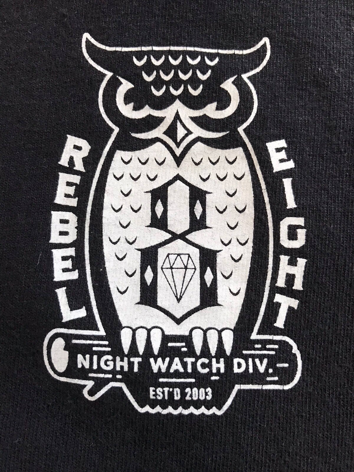 Men’s Vintage Rebel Eight Owl T-shirt Size M Night Watch Division Double Sided 8 gallery