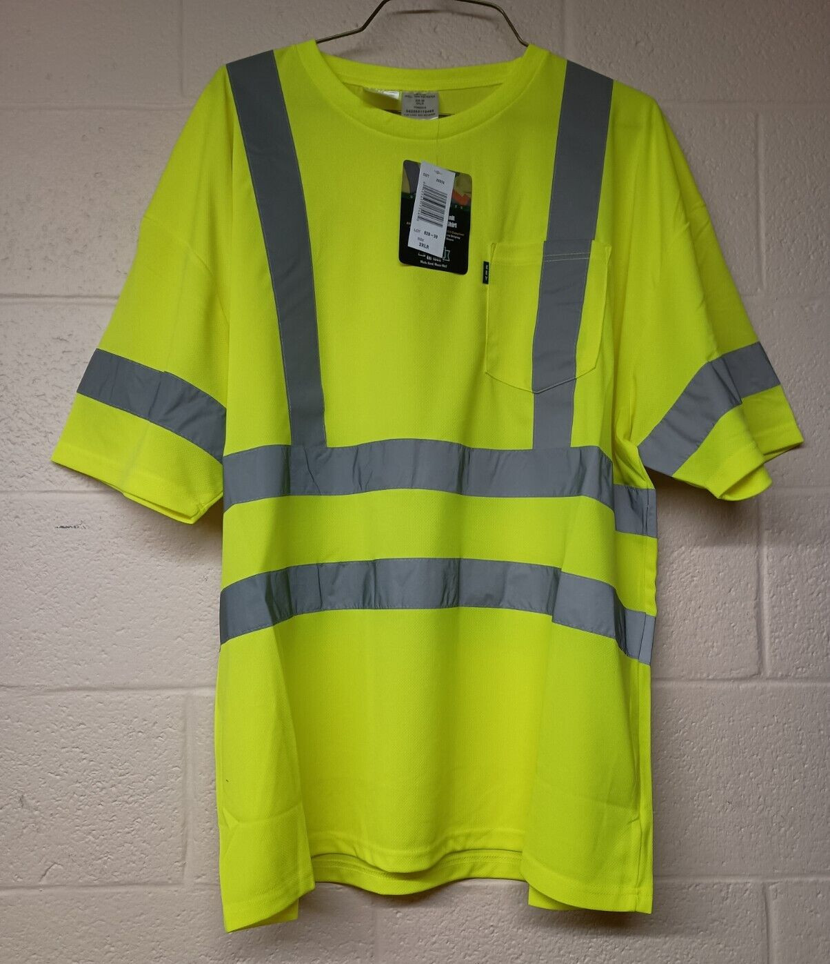 Key Safety Green Hi-Vis Waffle Knit Short Sleeve T-Shirt Mens 3XLR New gallery