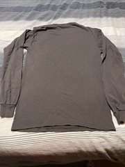 New York Brown Long Sleeve Cottton Blend Delta Pro-Weight T-Shirt Small (325)