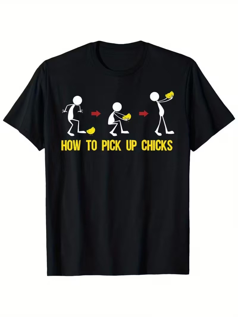 Funny How to Pick Up Chicks Chicken Jokes T-Shirt gallery