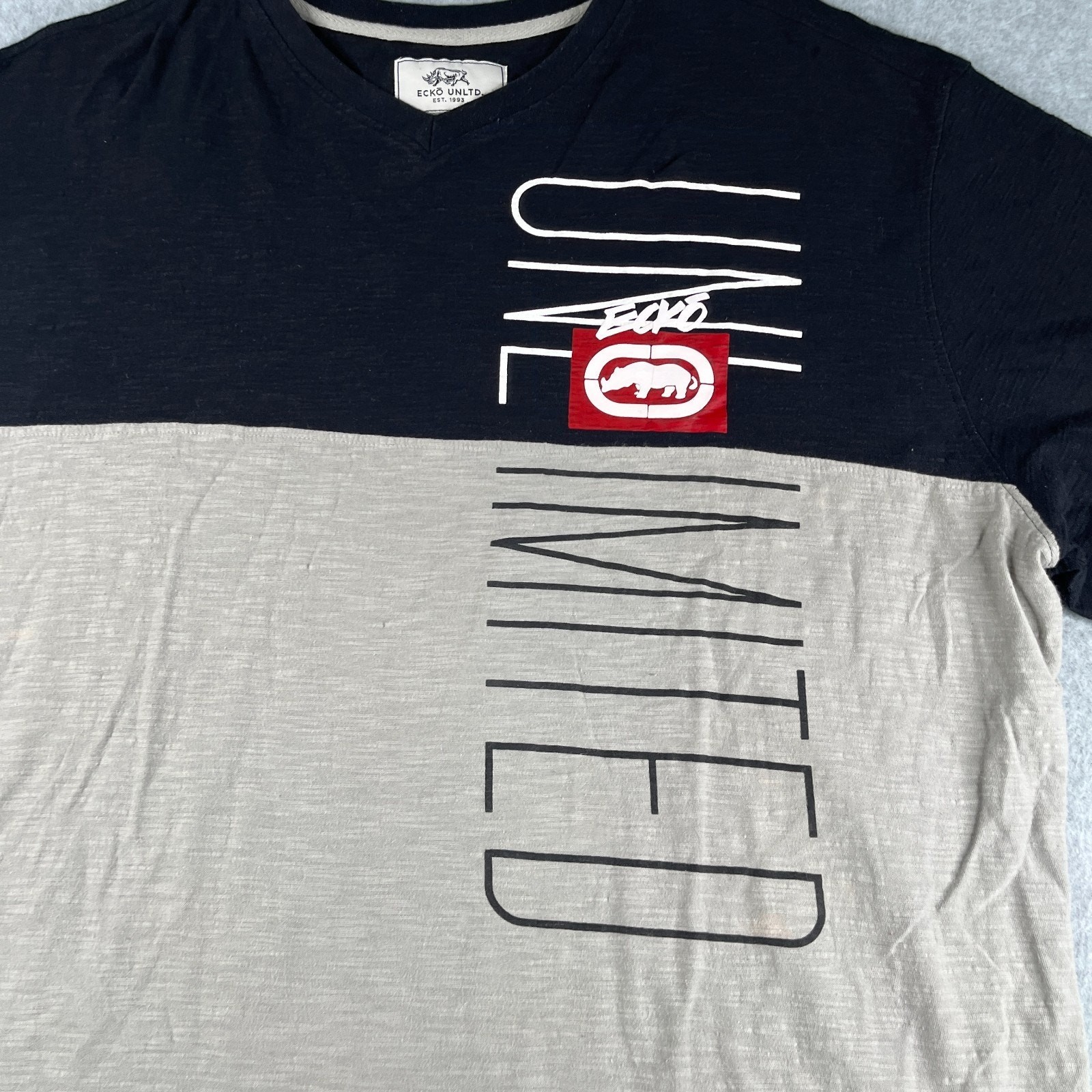 ECKO UNLTD Black Gray 2Tone Gray Black 3XB T Shirt Mens gallery