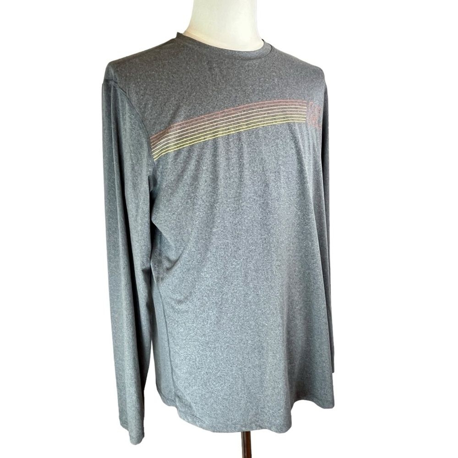 MARINE LAYER Weekend Sport Long Sleeve T Shirt Size Large Logo Graphic Crew Gray gallery